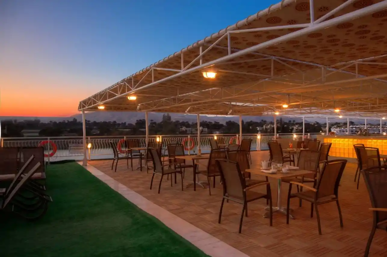 Sun deck of the Steigenberger Legacy Nile Cruise Nile cruise